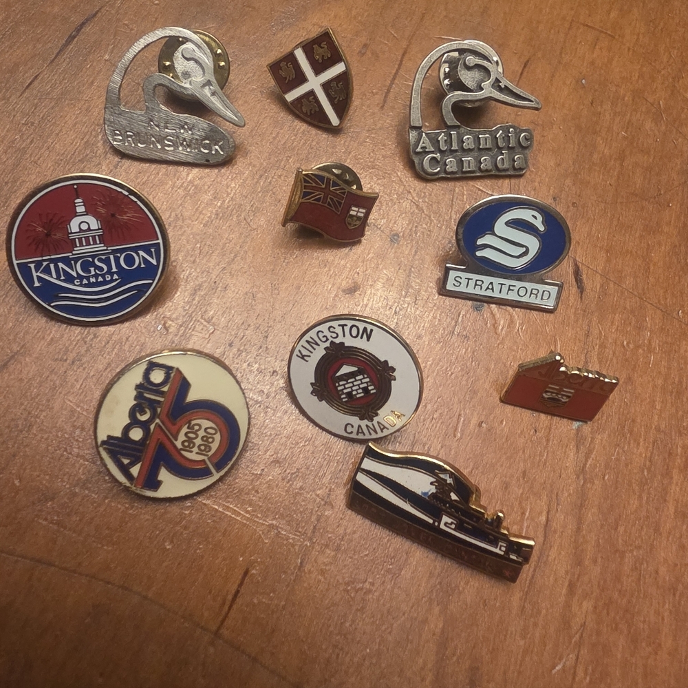 Canadian Provinces / Towns Collectible Lapel Pin Lot